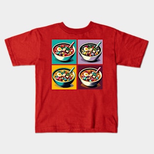 Vibrant Pop Pozole De Pollo Art - Mexican Cuisine Kids T-Shirt